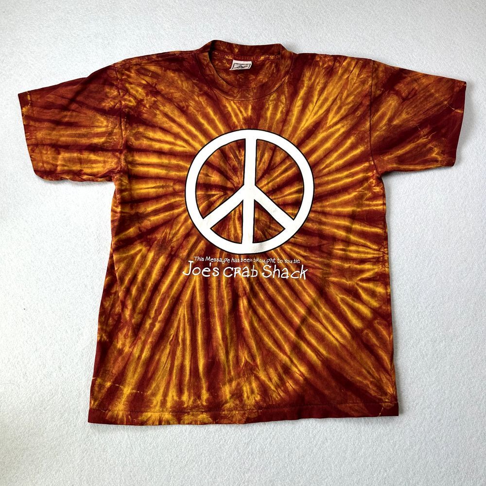 Vintage Joes Crab Shack T-Shirt Mens L Tie Dye Single Stitch Made in USA‎ Alore